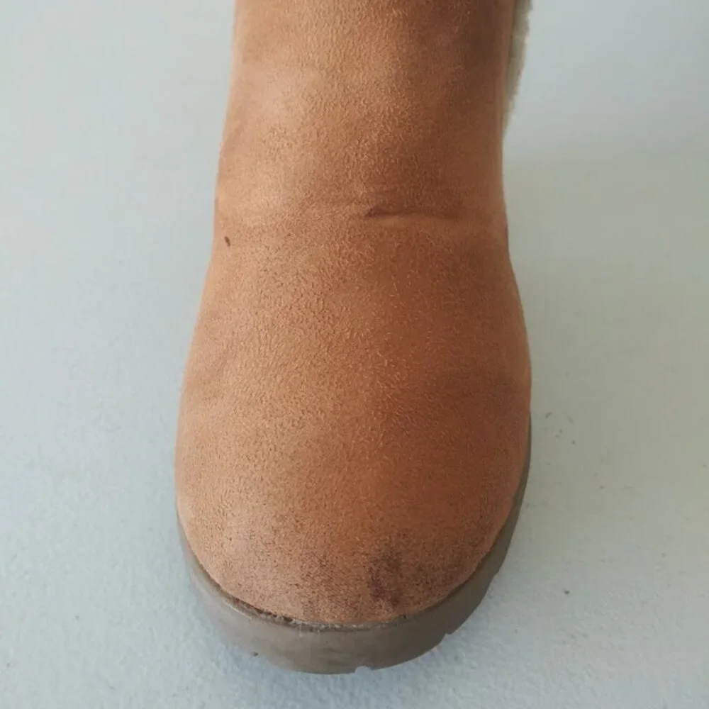 Rampage girls size 2 brown and white knee high boots